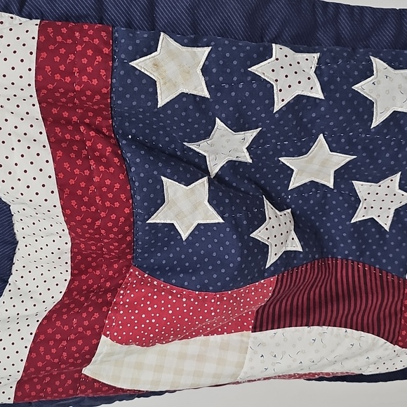 Patriotic Quilted Pillow Sham King Size - Picture 2 of 8